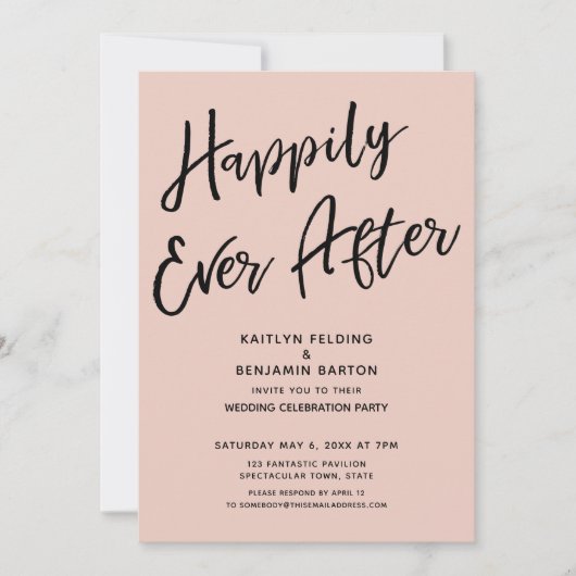 Invitation Rouge pour une fête de mariage décontractée et un  (Devant)