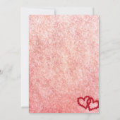 Invitation Rouge romantique et blanc Sauvez la date - Saint V (Dos)