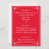Invitation Rouge romantique tout en un RSVP E-mail Site Web M (Dos)