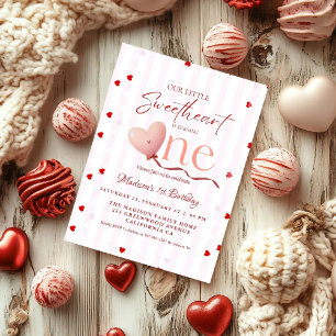 Invitation Rouge Rose Cœur Saint-Valentin Anniversaire Chéri