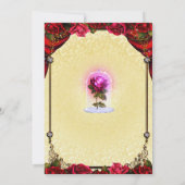 Invitation Rouge Rose Enchantée Beauté Baby Shower de Mariée (Dos)
