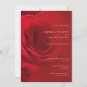 Invitation Rouge rose rouge dégradé avec Mariage photo (Devant)