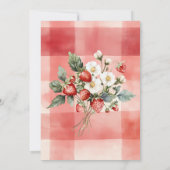 Invitation Rouge Rustique Anniversaire Premier Strawberry Ber (Dos)