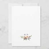 Invitation Rouge rustique & blanc Serre de Noël Mariage d'hiv (Dos)