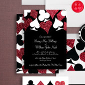 Invitation Rouge sur Black Faux Parties scintillant Las Vegas