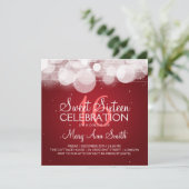 Invitation Rouge Sweet sixteen-Fête (Debout devant)