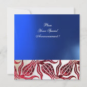 INVITATION ROUGE VELVET DOMMASQUE TULIPS MONOGRAMME BIRMANIE  (Dos)