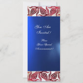 INVITATION ROUGE VELVET DOMMASQUE TULIPS MONOGRAMME BIRMANIE  (Dos)