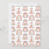 Invitation Rouge vert bleu Vilain fête de Noël (Dos)