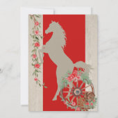 Invitation Rouge Vert Rustique Bohème Occidental Charra Quinc (Dos)