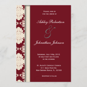 invitation rouge Vintage