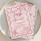 Invitation Rouge Whimsical Frais Hors Fête des mariées Du Mar