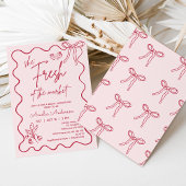 Invitation Rouge Whimsical Frais Hors Fête des mariées Du Mar