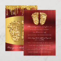 Rouges en tapis or Baby shower Royal Pieds Garçon