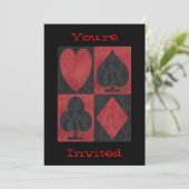 Invitation Rouges et Noirs en Dentelle, (Debout devant)