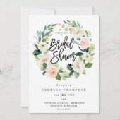 Invitation rougissent et la douche nuptiale moderne de boho (Devant)