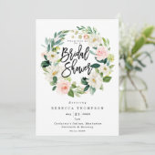 Invitation rougissent et la douche nuptiale moderne de boho (Debout devant)
