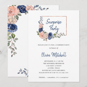 Invitation Rougissent et la fête géométrique florale de la