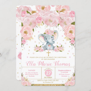 Invitation Rougissent la fille florale d'invitations de
