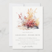 Invitation Rouille Jaune Automne Automne Paysage Plaid Mariag (Devant)