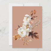 Invitation Rouille rustique & Crème automne Floral & Feuille (Dos)