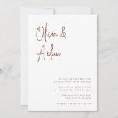 Invitation Rouille | Script manuscrit moderne (Devant)