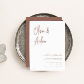 Invitation Rouille | Script manuscrit moderne