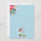 Invitation Roulage à rouleaux de teint floral rétro boho bébé (Dos)