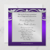Invitation Rouleau de Joyaux Violets de Grande-Duc (Dos)