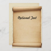 Invitation Rouleau de proclamation de parchemin (Devant / Derrière)