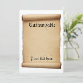 Invitation Rouleau de proclamation de parchemin (Debout devant)