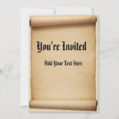 Invitation Rouleau de proclamation de parchemin vous êtes (Devant)