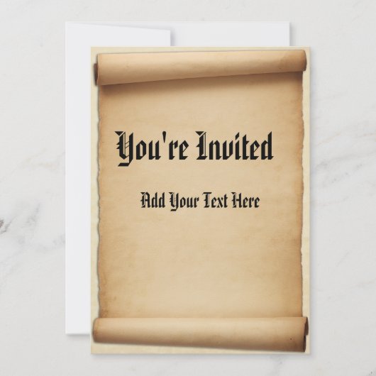 Invitation Rouleau de proclamation de parchemin vous êtes (Devant)