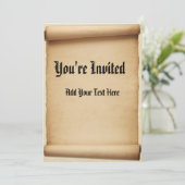 Invitation Rouleau de proclamation de parchemin vous êtes (Debout devant)