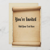 Invitation Rouleau de proclamation de parchemin vous êtes (Devant / Derrière)