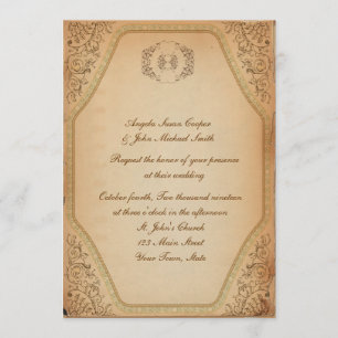 Invitation Rouleau vintage de parchemin