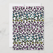 Invitation Rouler Dans Quatre Safari Rose Girl Leopard Annive (Dos)