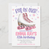 Invitation Rouler sur le patinage à roulettes Anniversaire (Devant)