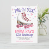 Invitation Rouler sur le patinage à roulettes Anniversaire (Debout devant)