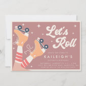 Invitation Roulons à l'an 2000 Les filles de patinage à roule (Devant)