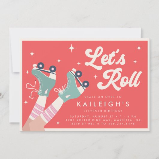 Invitation Roulons à l'an 2000 Roller Roller Roller Roller Gi (Devant)