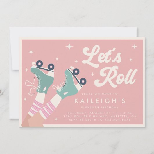 Invitation Roulons à l'an 2000 Roller Roller Roller Roller Gi (Devant)