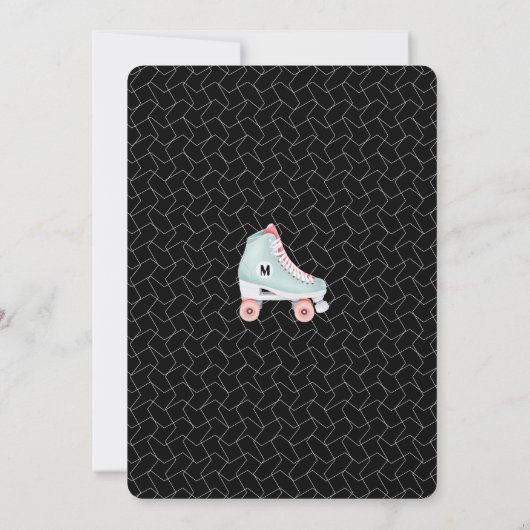 Invitation Roulons Fun Retro Throwback Rollerskate Vibe (Dos)