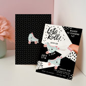 Invitation Roulons Fun Retro Throwback Rollerskate Vibe