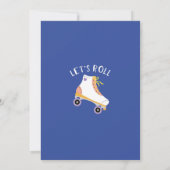 Invitation Roulons Rollerskate Blue Anniversaire Patinage (Dos)
