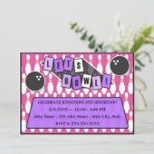 Invitation Roulons rose d'invitation d'anniversaire de partie (Debout devant)