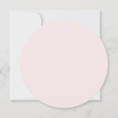 Invitation Round Coquette Bow Blush Pink Striped Baby Shower  (Dos)