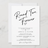 Invitation Round Two Forever Mariage Moderne Remariage (Devant)