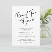 Invitation Round Two Forever Mariage Moderne Remariage (Debout devant)