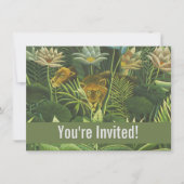 Invitation Rousseau Tropical Jungle Lion Peinture (Devant)